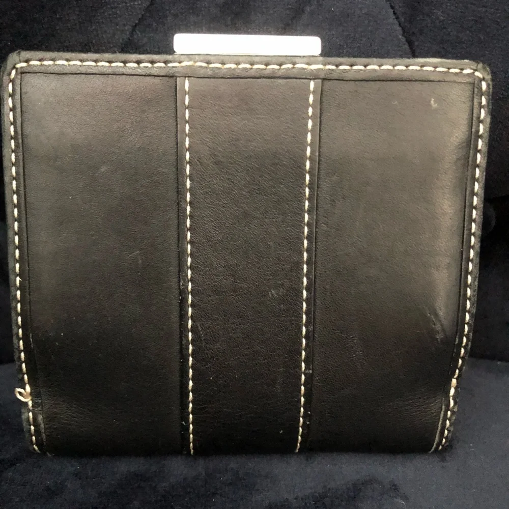 COACH Black Genuine Leather Bifold Wallet - Picture 3 of 7